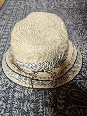 Sonoma Two-Tone Braided Straw Sun Hat in Natural and Black